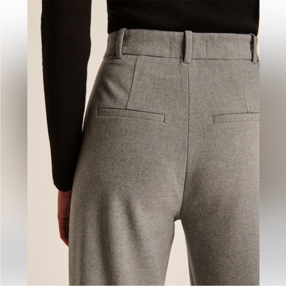 Abercrombie & Fitch Tailored Brushed Suiting Wide Leg Pants XS short gray - Picture 3 of 12
